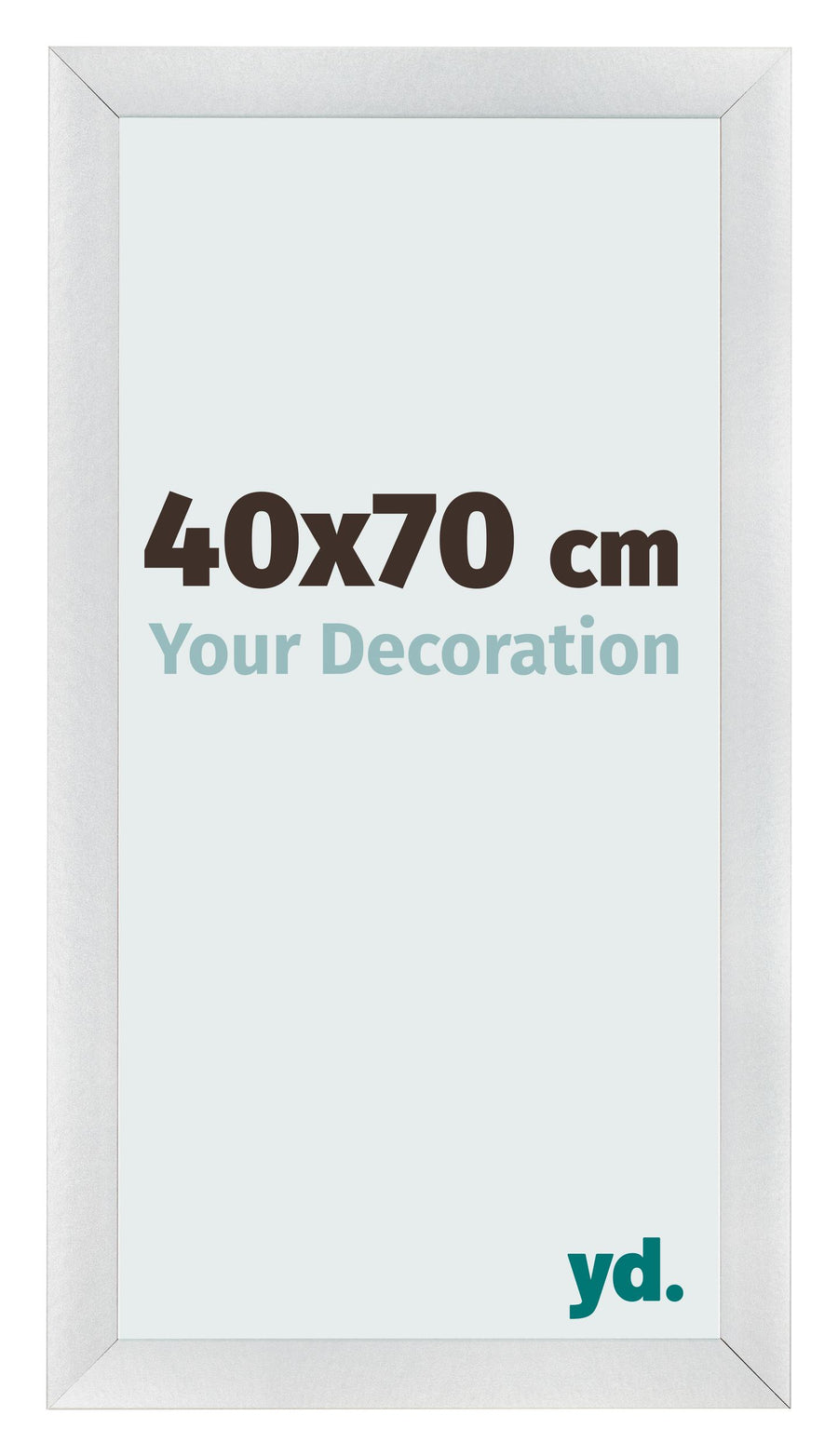 Photo Frame 40x70cm Silver Black Swept MDF Pisa Front Size | Yourdecoration.com