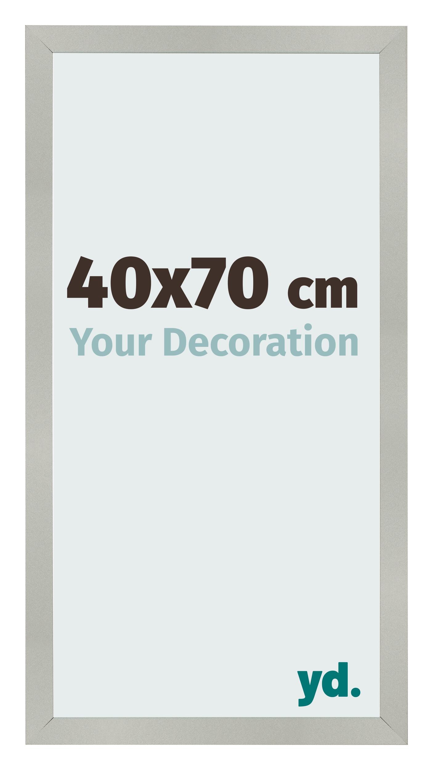 Photo Frame 40x70cm Silver Matte MDF Bologna Front Size | Yourdecoration.com
