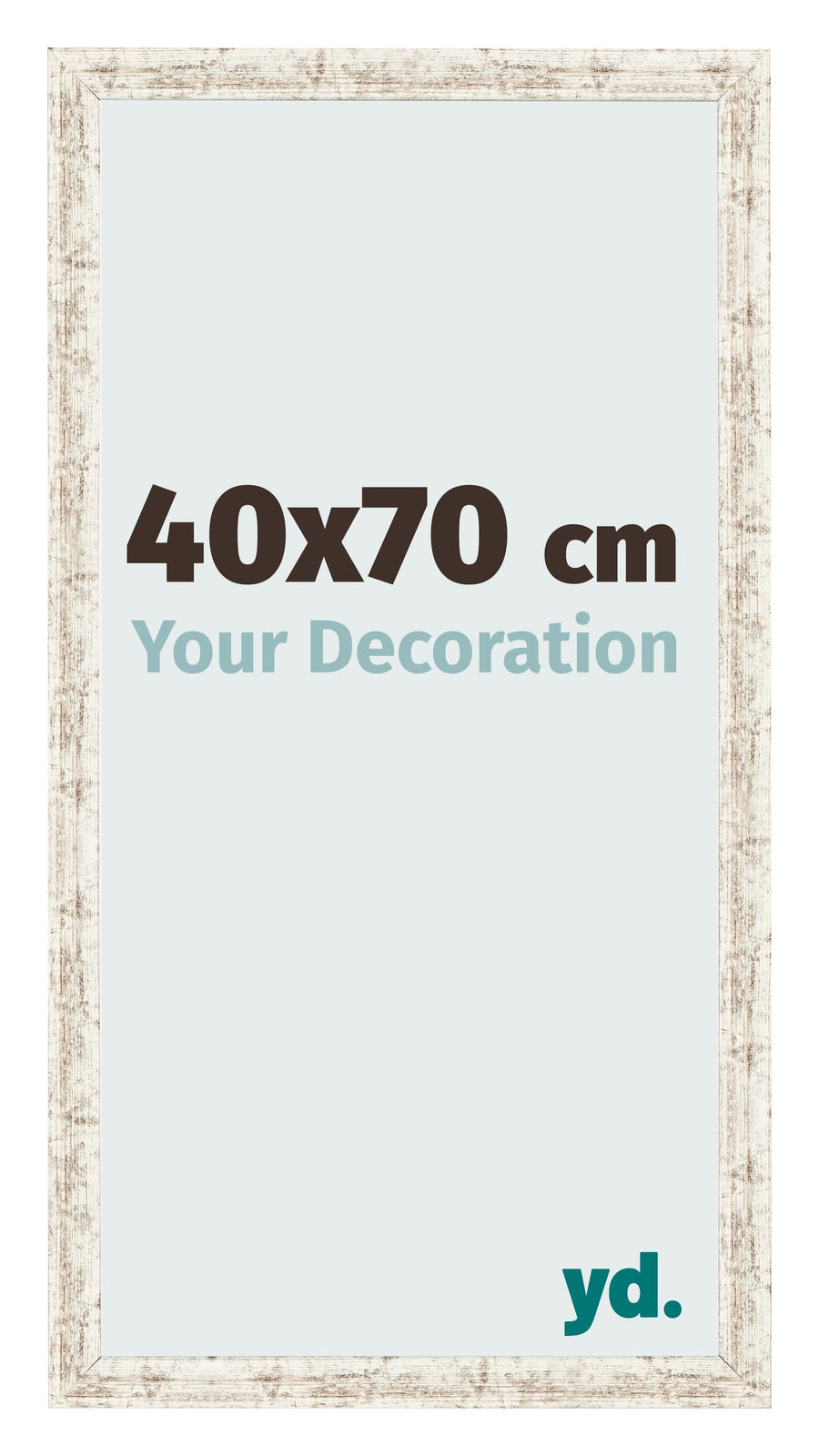 Photo Frame 40x70cm White Vintage MDF Bologna Front Size | Yourdecoration.com