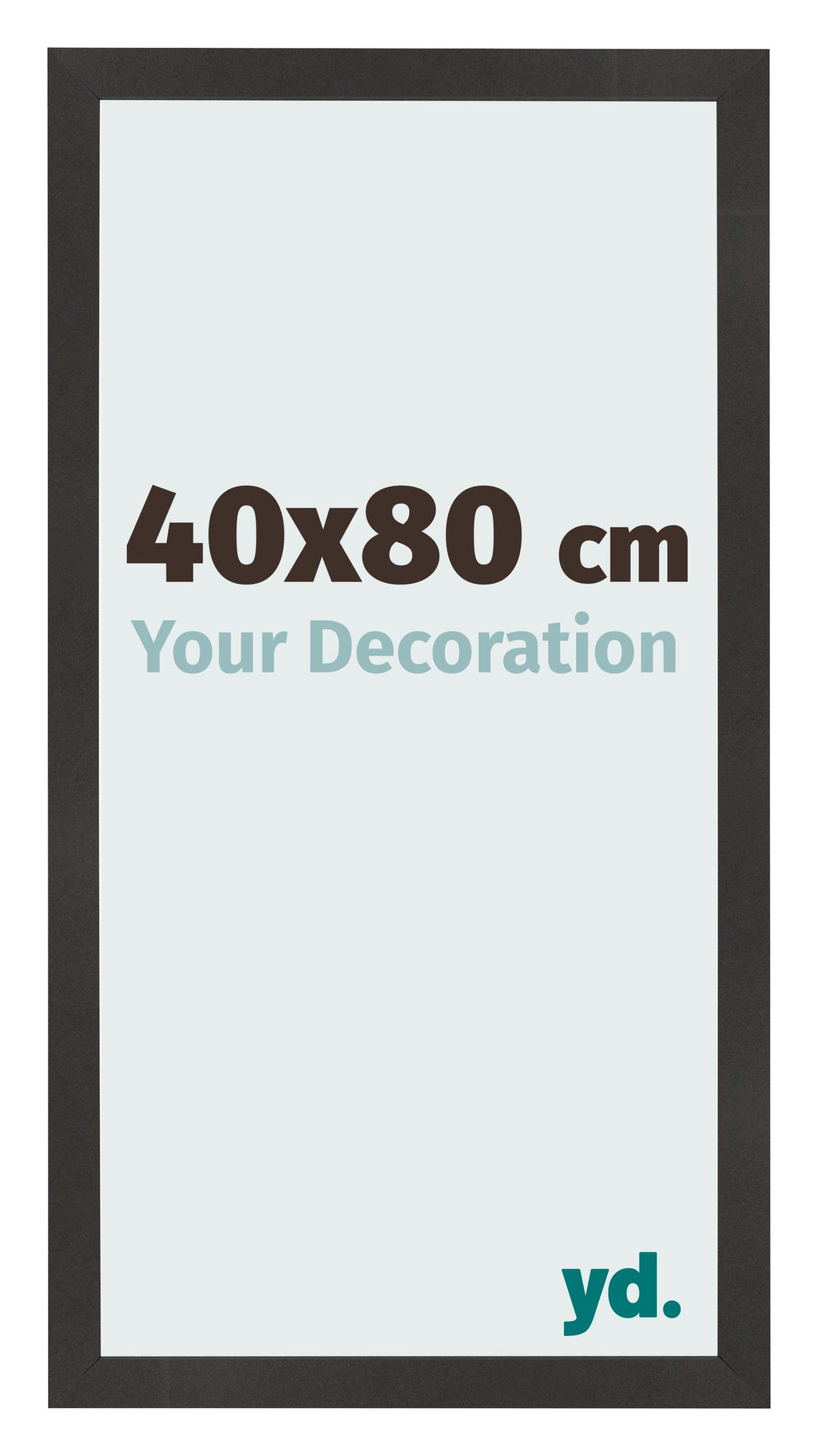 Photo Frame 40x80 cm Black Matte MDF Bologna Front Size | Yourdecoration.com