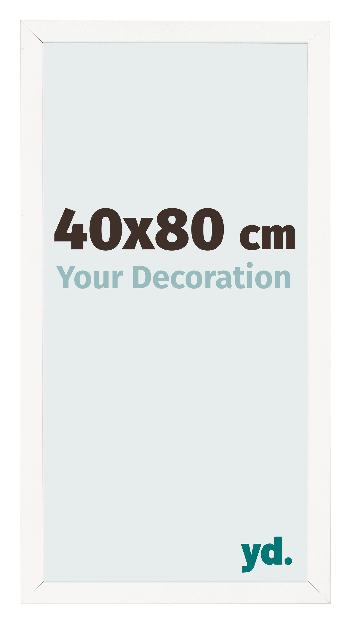 Photo Frame 40x80 cm White High Gloss MDF Bologna Front Size | Yourdecoration.com