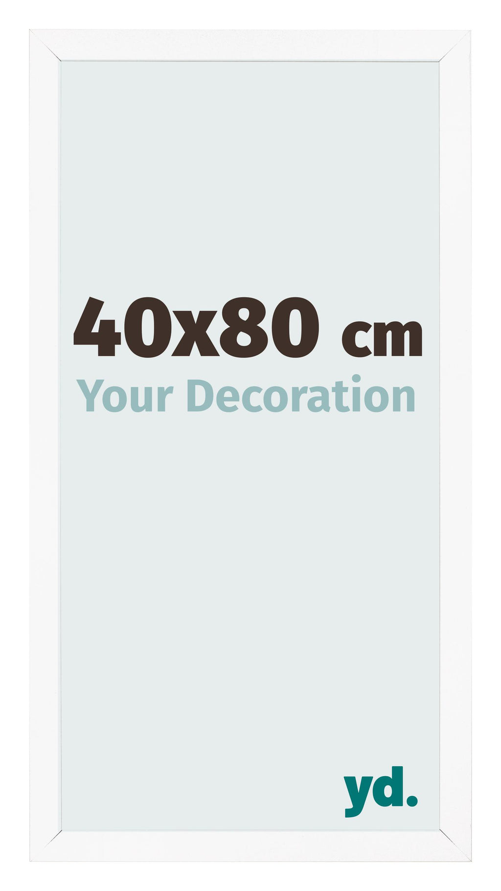 Photo Frame 40x80 cm White Matte MDF Bologna Front Size | Yourdecoration.com