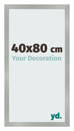 Photo Frame 40x80cm Aluminum Brushed MDF Bologna Front Size | Yourdecoration.com