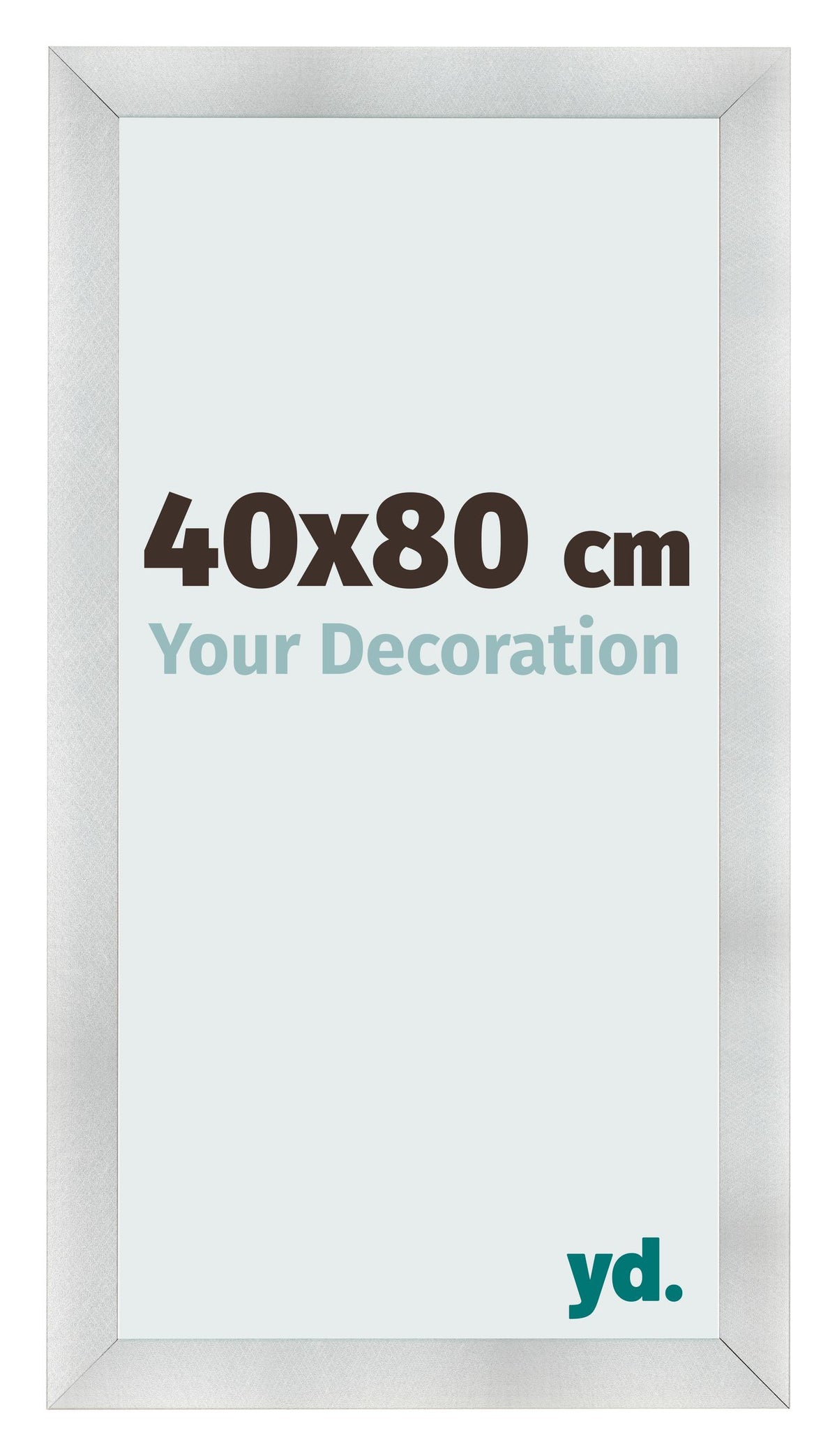 Photo Frame 40x80cm Aluminum Brushed MDF Pisa Front Size | Yourdecoration.com