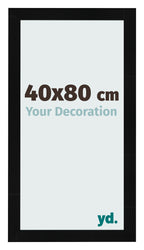 Photo Frame 40x80cm Black Silver Polished MDF Pisa Front Size | Yourdecoration.com