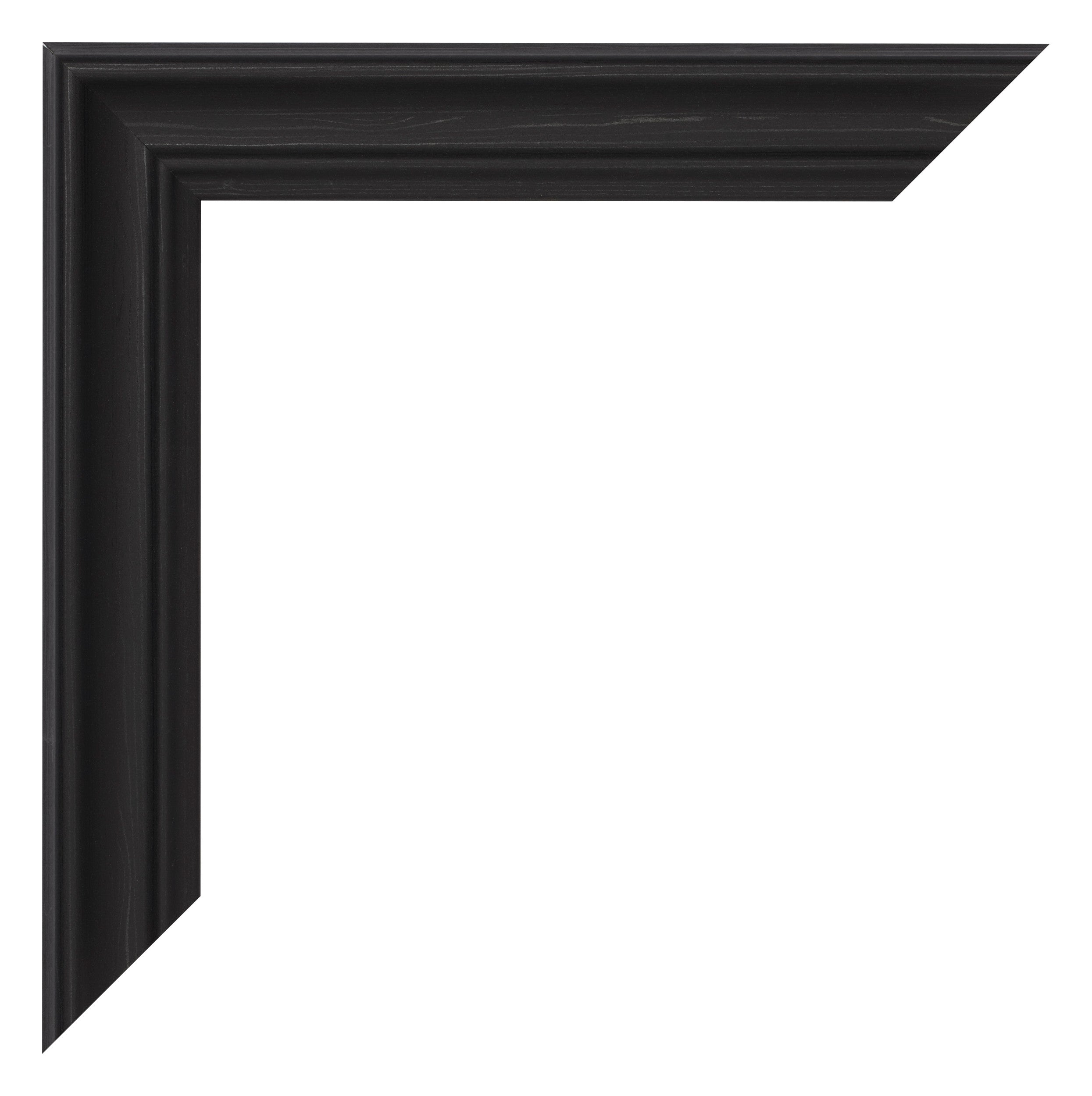 Photo Frame 40x80cm Black Woodgrain MDF Lazio Detail Corner | Yourdecoration.com