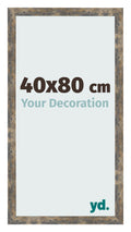 Photo Frame 40x80cm Blue Gold Melange MDF Bologna Front Size | Yourdecoration.com