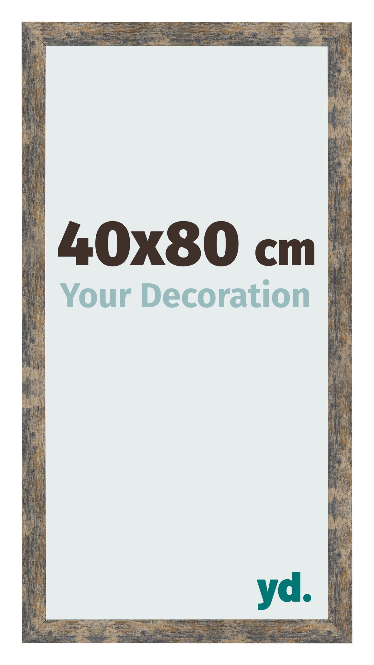 Photo Frame 40x80cm Blue Gold Melange MDF Bologna Front Size | Yourdecoration.com