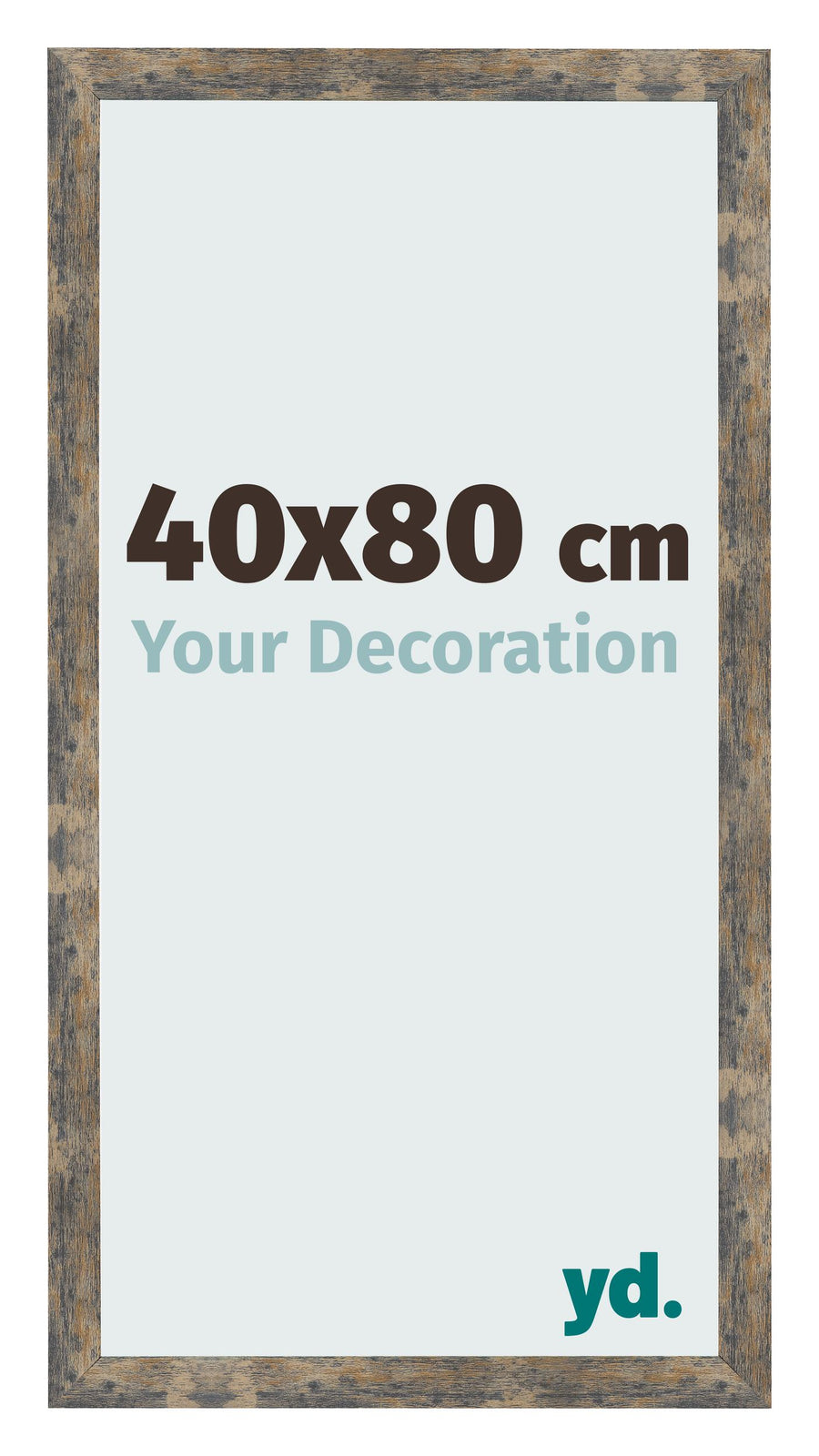 Photo Frame 40x80cm Blue Gold Melange MDF Bologna Front Size | Yourdecoration.com
