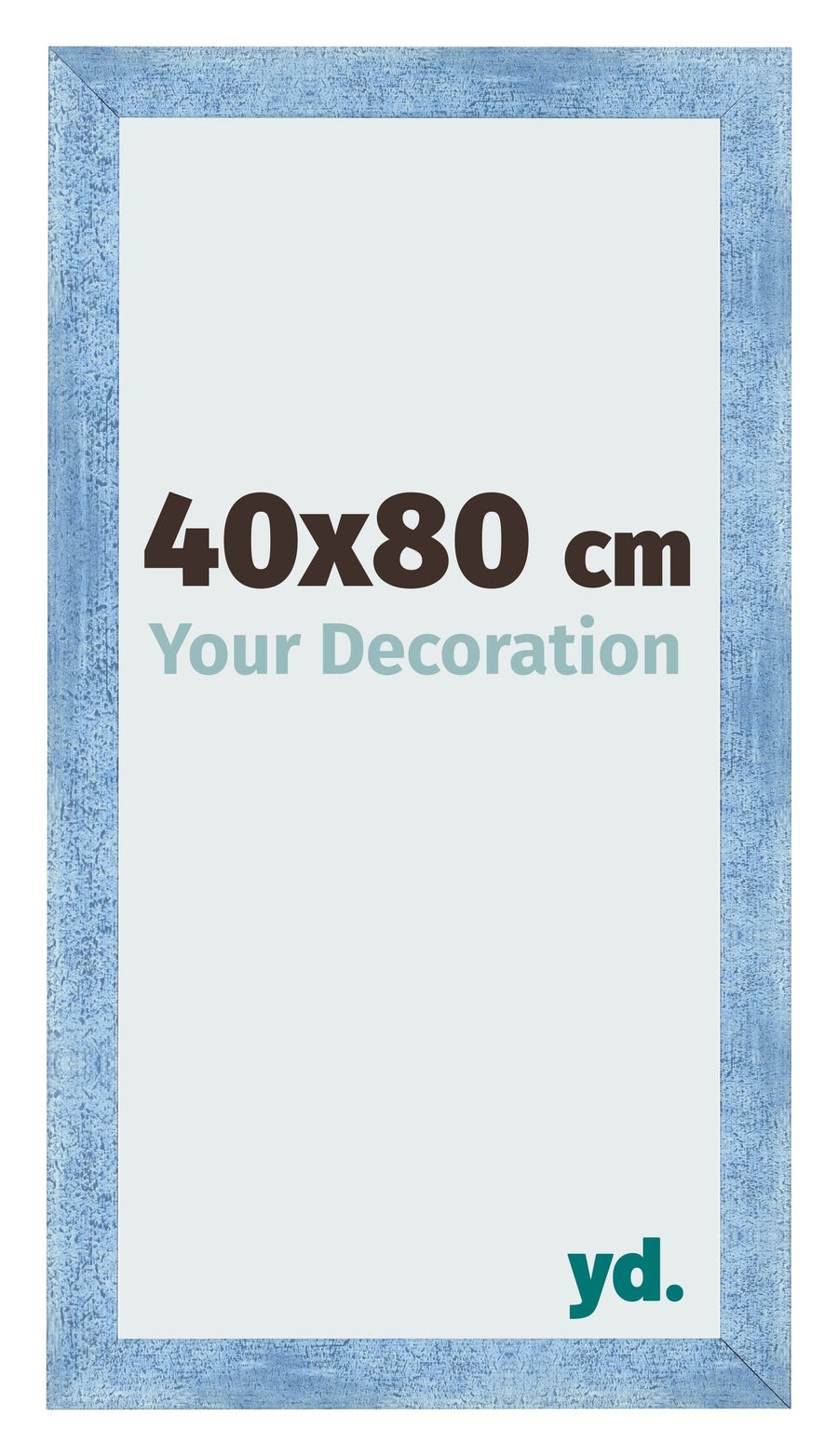 Photo Frame 40x80cm Clear Blue Swept MDF Pisa Front Size | Yourdecoration.com