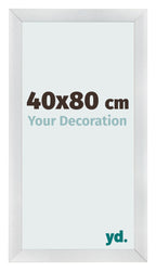 Photo Frame 40x80cm Silver Black Swept MDF Pisa Front Size | Yourdecoration.com