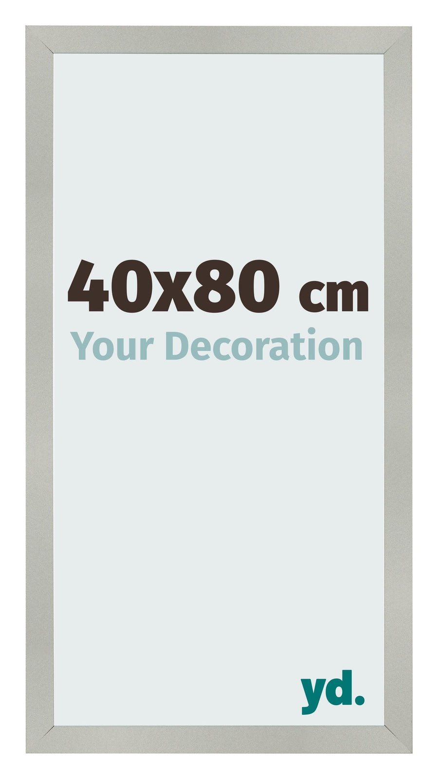 Photo Frame 40x80cm Silver Matte MDF Bologna Front Size | Yourdecoration.com