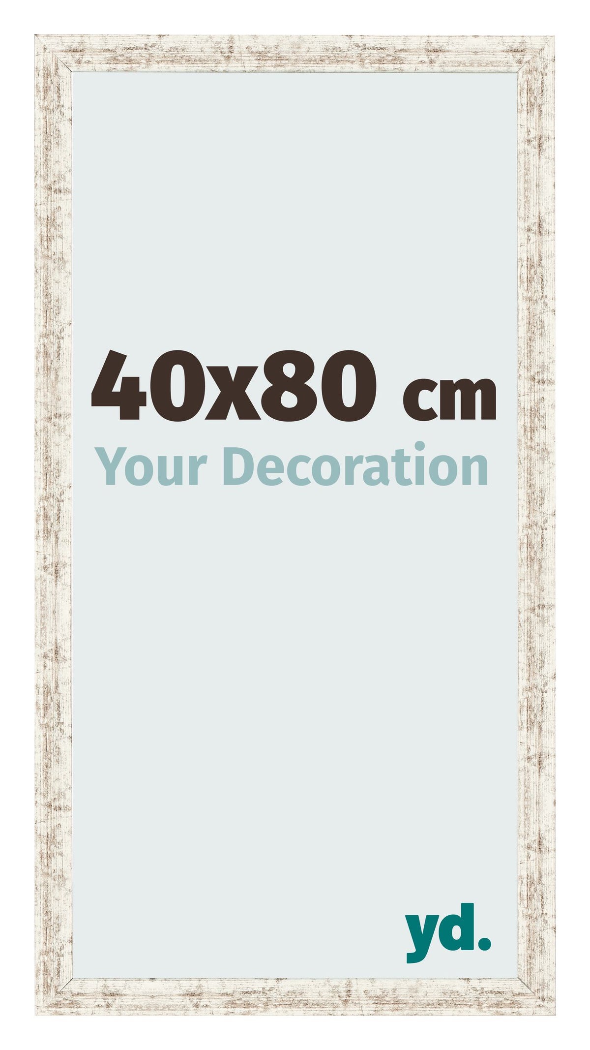 Photo Frame 40x80cm White Vintage MDF Bologna Front Size | Yourdecoration.com