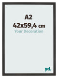 Photo Frame 42x59 4 cm A2 Black Matte MDF Bologna Front Size | Yourdecoration.com