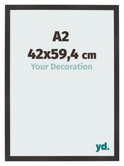 Photo Frame 42x59 4 cm A2 Black Matte MDF Bologna Front Size | Yourdecoration.com