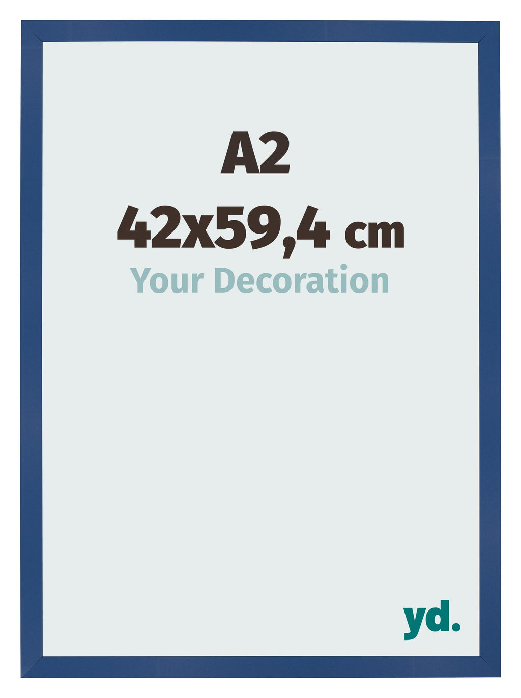 Photo Frame 42x59 4 cm A2 Dark Blue MDF Bologna Front Size | Yourdecoration.com