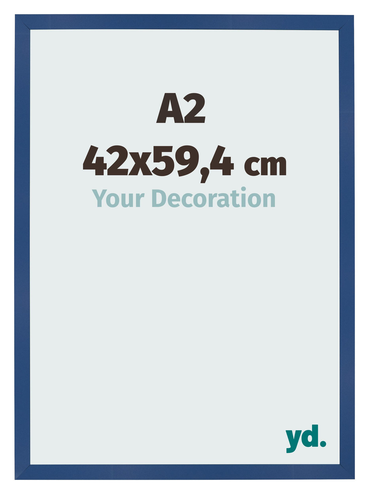 Photo Frame 42x59 4 cm A2 Dark Blue MDF Bologna Front Size | Yourdecoration.com