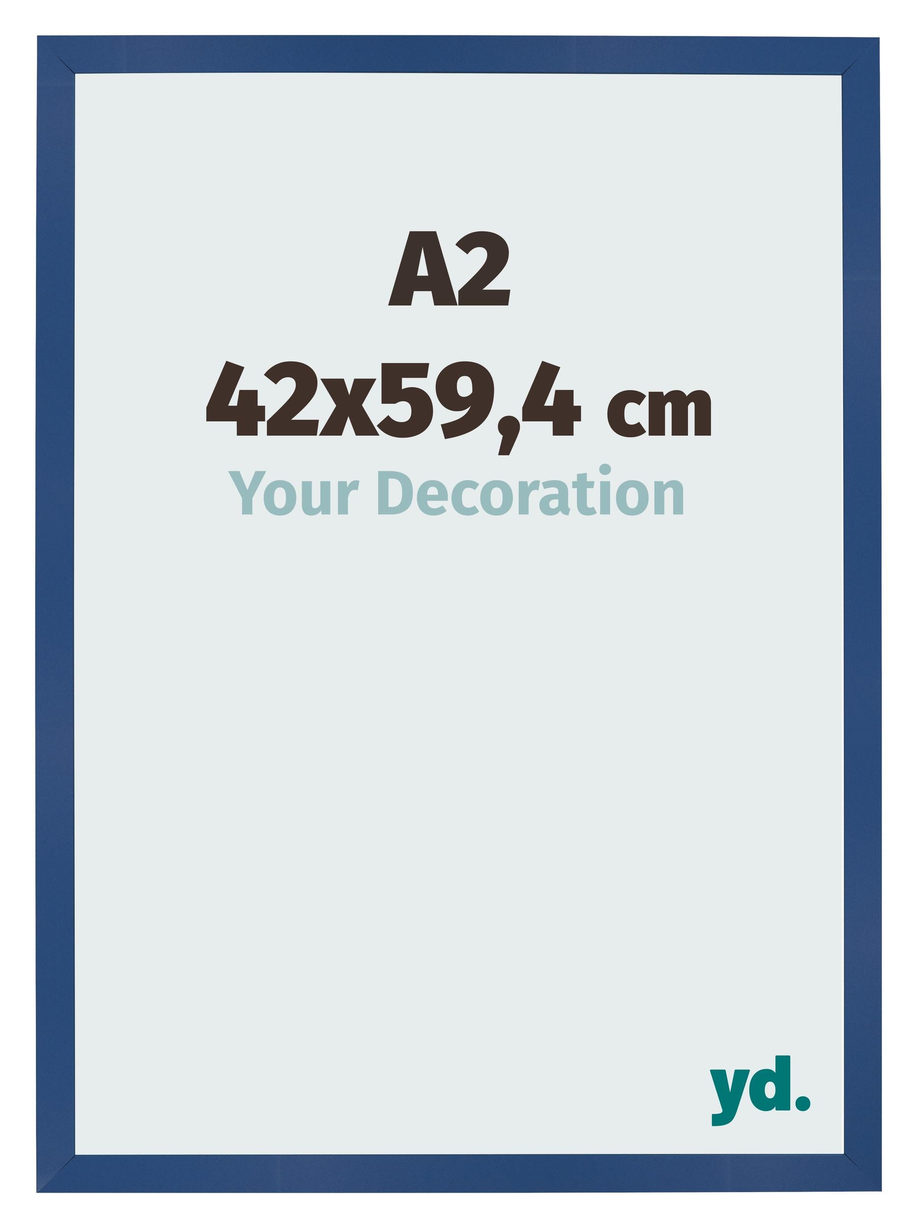Photo Frame 42x59 4 cm A2 Dark Blue MDF Bologna Front Size | Yourdecoration.com