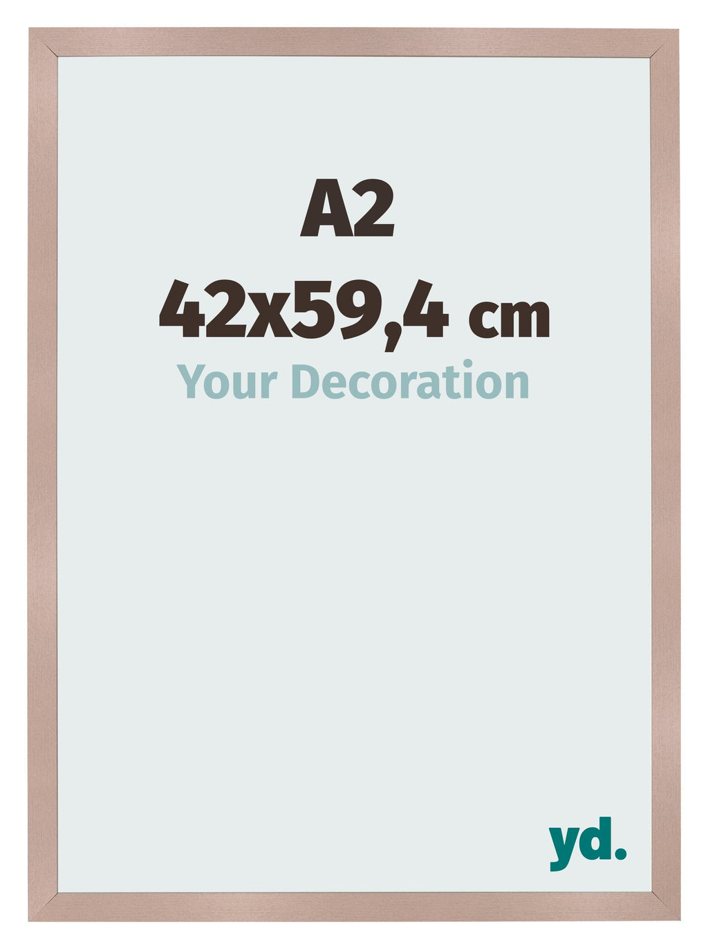 Photo Frame 42x59 4 cm A2 Dusty Pink MDF Bologna Front Size | Yourdecoration.com