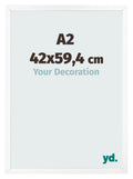 Photo Frame 42x59 4 cm A2 White Matte MDF Bologna Front Size | Yourdecoration.com