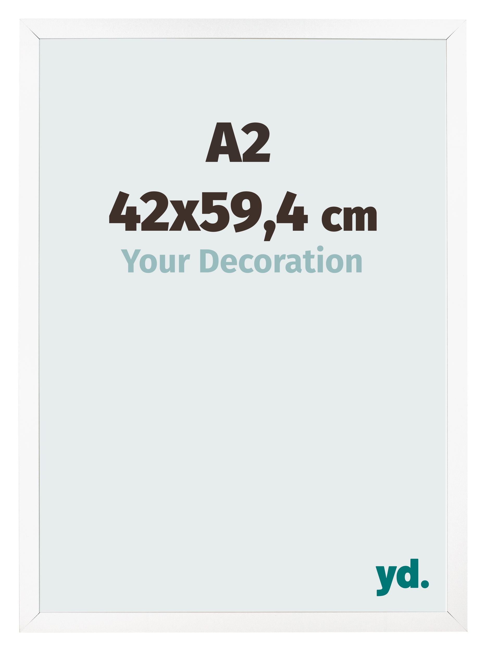 Photo Frame 42x59 4 cm A2 White Matte MDF Bologna Front Size | Yourdecoration.com