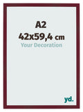 Photo Frame 42x59 4 cm A2 Wine Red Swept MDF Bologna Front Size | Yourdecoration.com