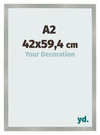 Photo Frame 42x59 4cm A2 Aluminum Brushed MDF Bologna Front Size | Yourdecoration.com