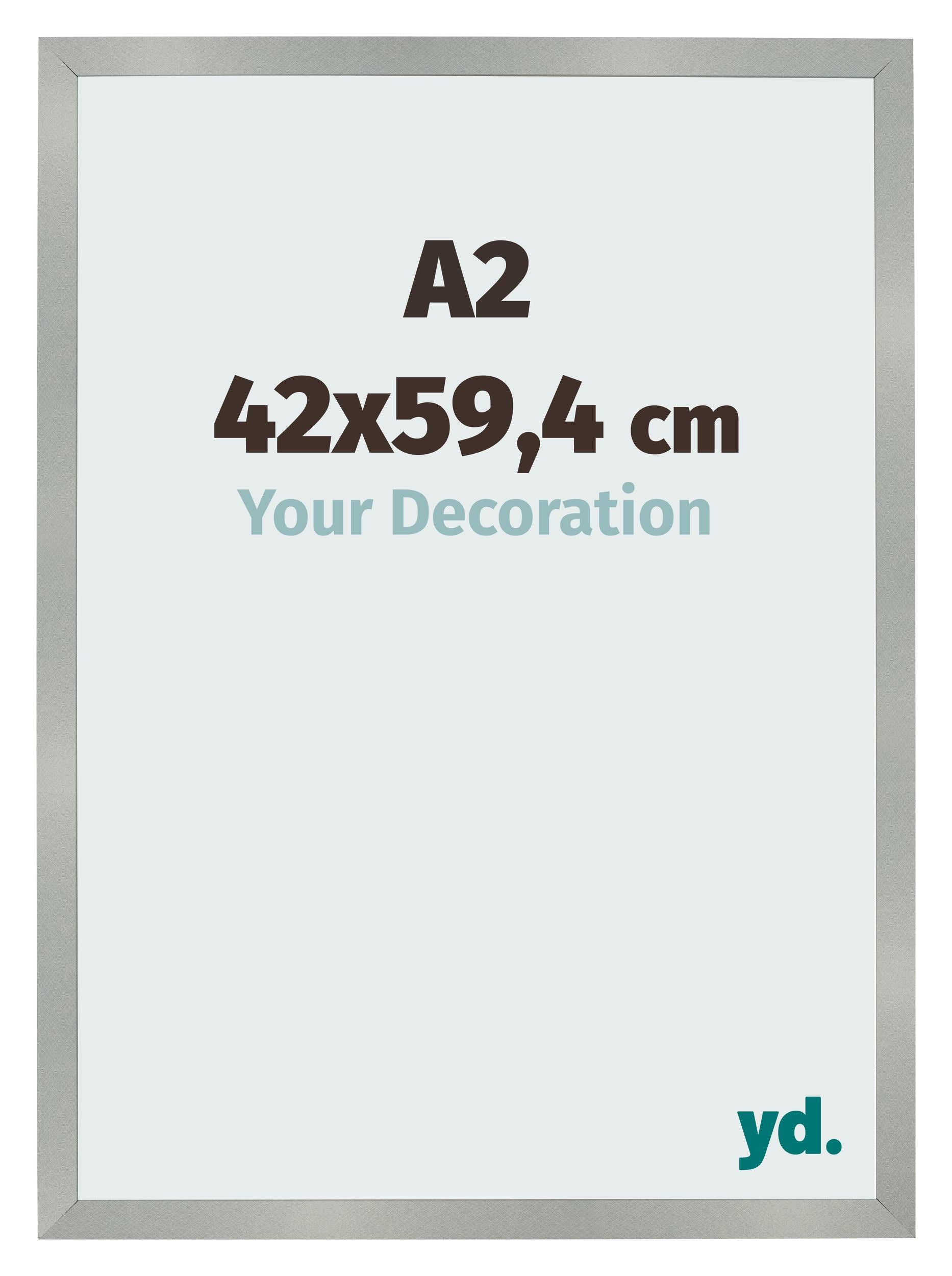 Photo Frame 42x59 4cm A2 Aluminum Brushed MDF Bologna Front Size | Yourdecoration.com