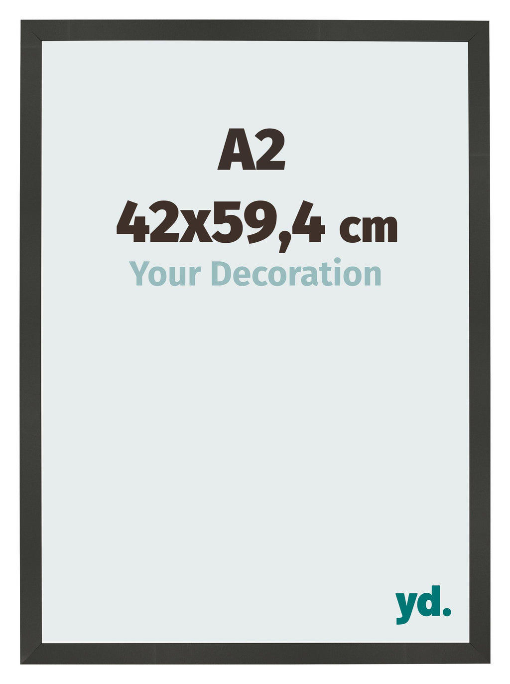 Photo Frame 42x59 4cm A2 Anthracite MDF Bologna Front Size | Yourdecoration.com