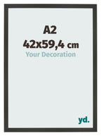 Photo Frame 42x59 4cm A2 Anthracite MDF Bologna Front Size | Yourdecoration.com
