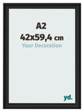 Photo Frame 42x59 4cm A2 Black Woodgrain MDF Lazio Front Size | Yourdecoration.com