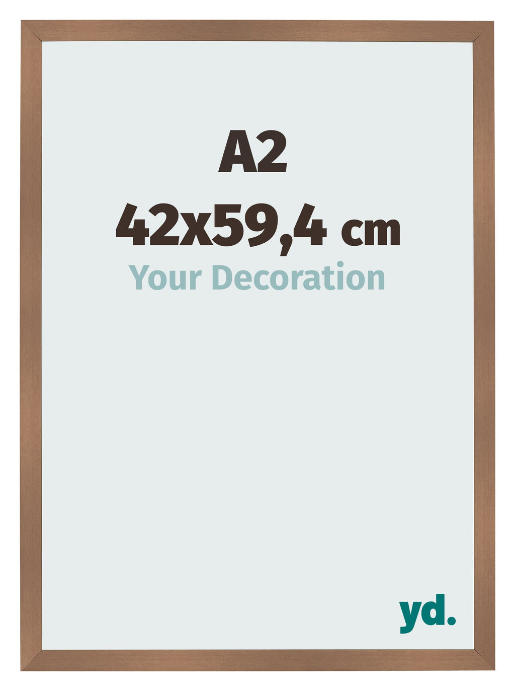 Photo Frame 42x59 4cm A2 Copper Design MDF Bologna Front Size | Yourdecoration.com