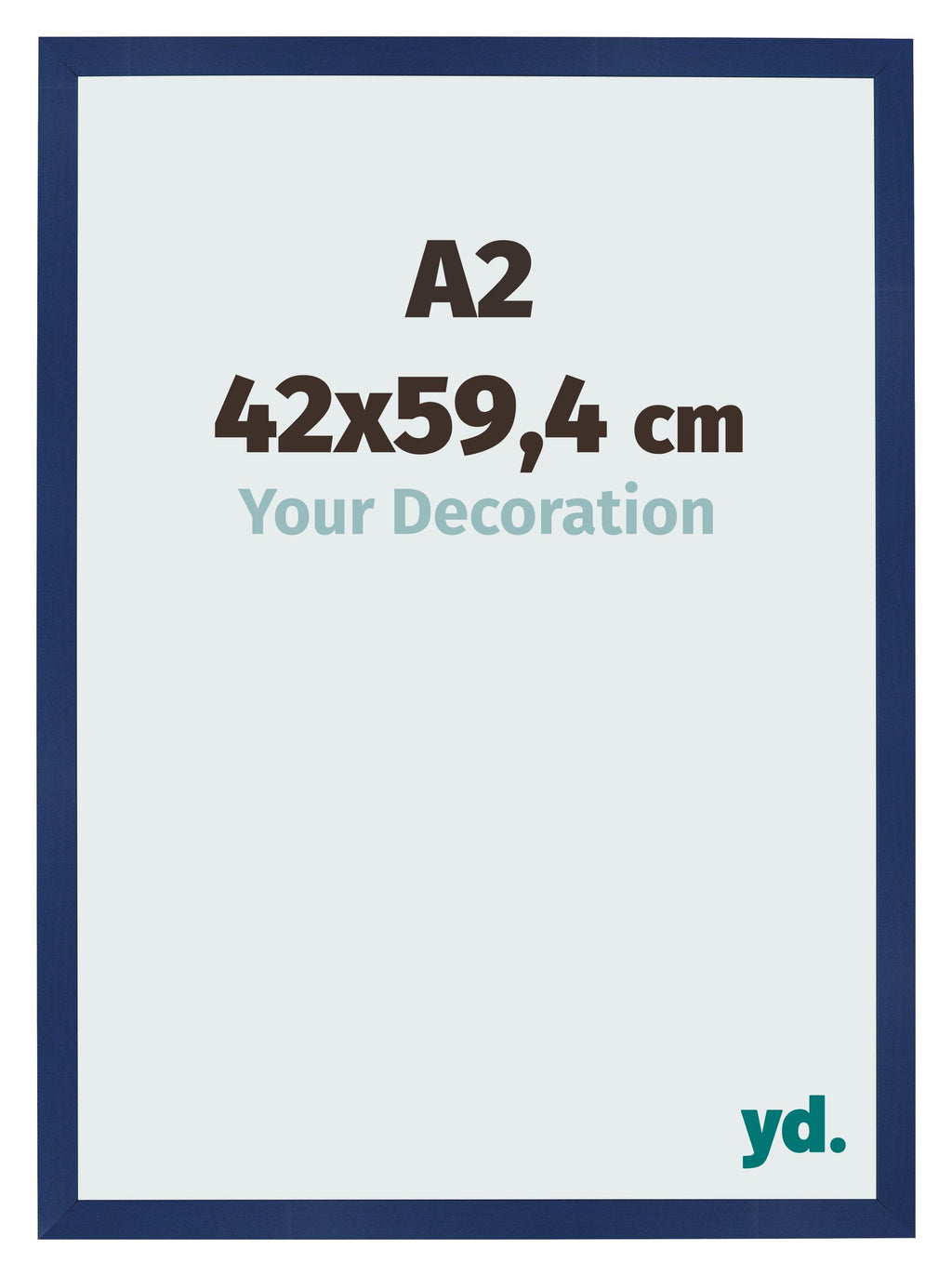 Photo Frame 42x59 4cm A2 Dark Blue Swept MDF Bologna Front Size | Yourdecoration.com