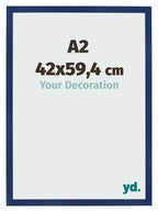 Photo Frame 42x59 4cm A2 Dark Blue Swept MDF Bologna Front Size | Yourdecoration.com