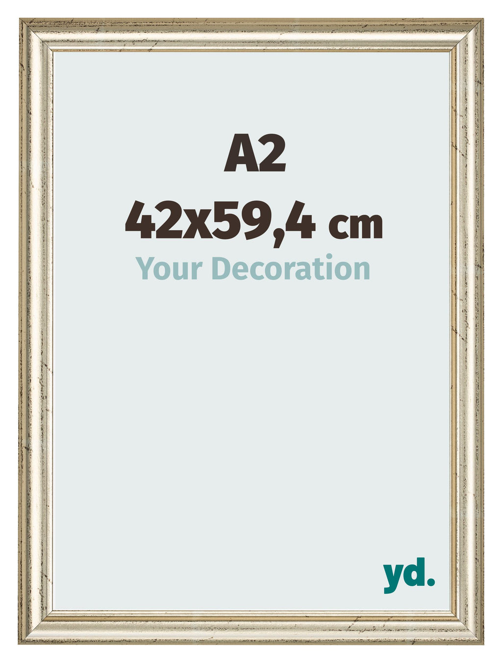Photo Frame 42x59 4cm A2 Metallic Gloss MDF Lazio Front Size | Yourdecoration.com