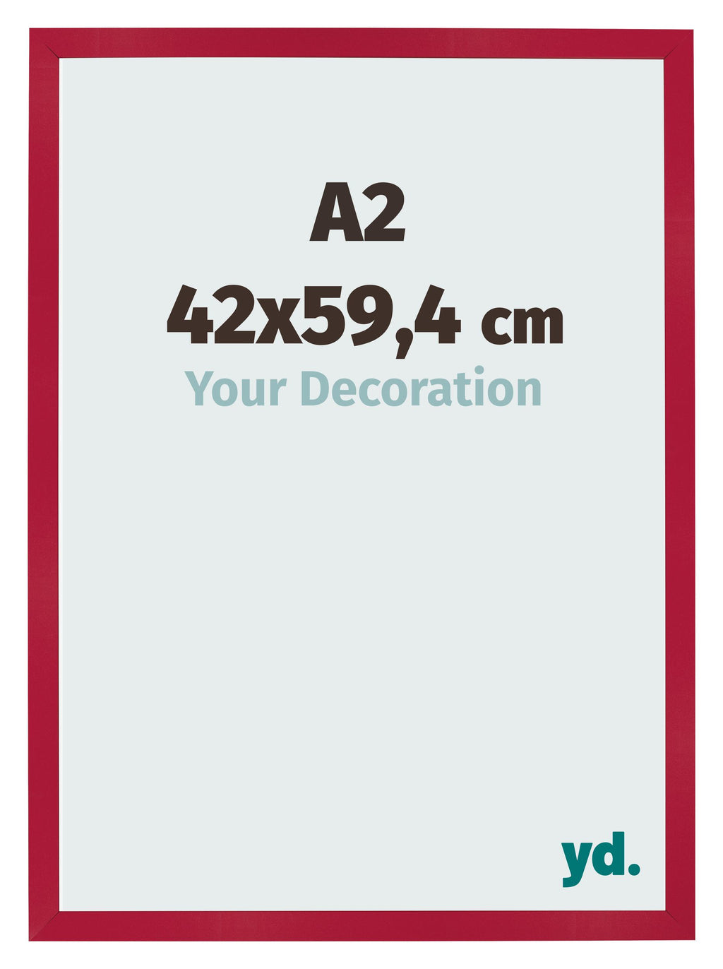Photo Frame 42x59 4cm A2 Red MDF Bologna Front Size | Yourdecoration.com