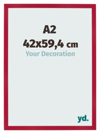Photo Frame 42x59 4cm A2 Red MDF Bologna Front Size | Yourdecoration.com