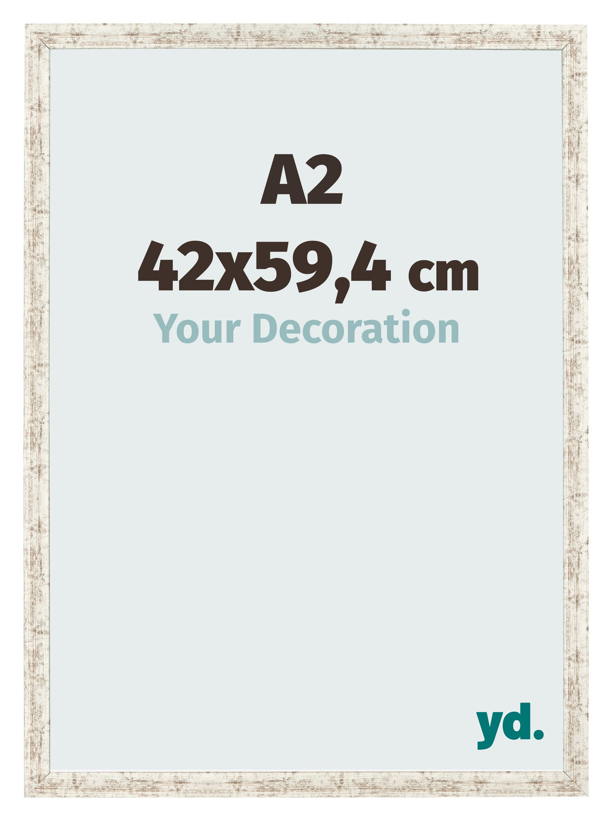 Photo Frame 42x59 4cm A2 White Vintage MDF Bologna Front Size | Yourdecoration.com