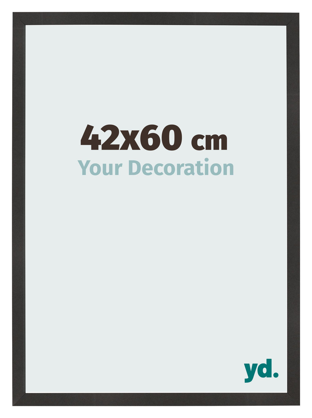 Photo Frame 42x60 cm Black Matte MDF Bologna Front Size | Yourdecoration.com