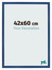 Photo Frame 42x60 cm Dark Blue MDF Bologna Front Size | Yourdecoration.com