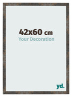 Photo Frame 42x60 cm Oxidized Metal MDF Bologna Front Size | Yourdecoration.com