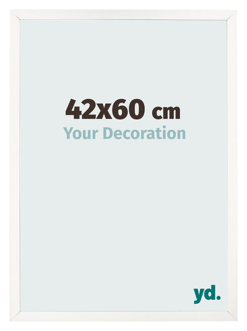 Photo Frame 42x60 cm White High Gloss MDF Bologna Front Size | Yourdecoration.com