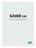 Photo Frame 42x60 cm White High Gloss MDF Bologna Front Size | Yourdecoration.com
