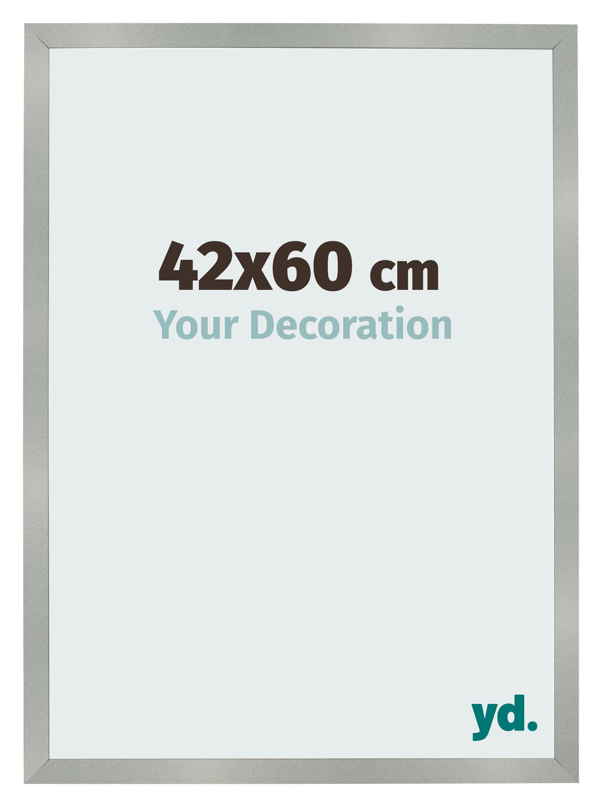 Photo Frame 42x60cm Aluminum Brushed MDF Bologna Front Size | Yourdecoration.com