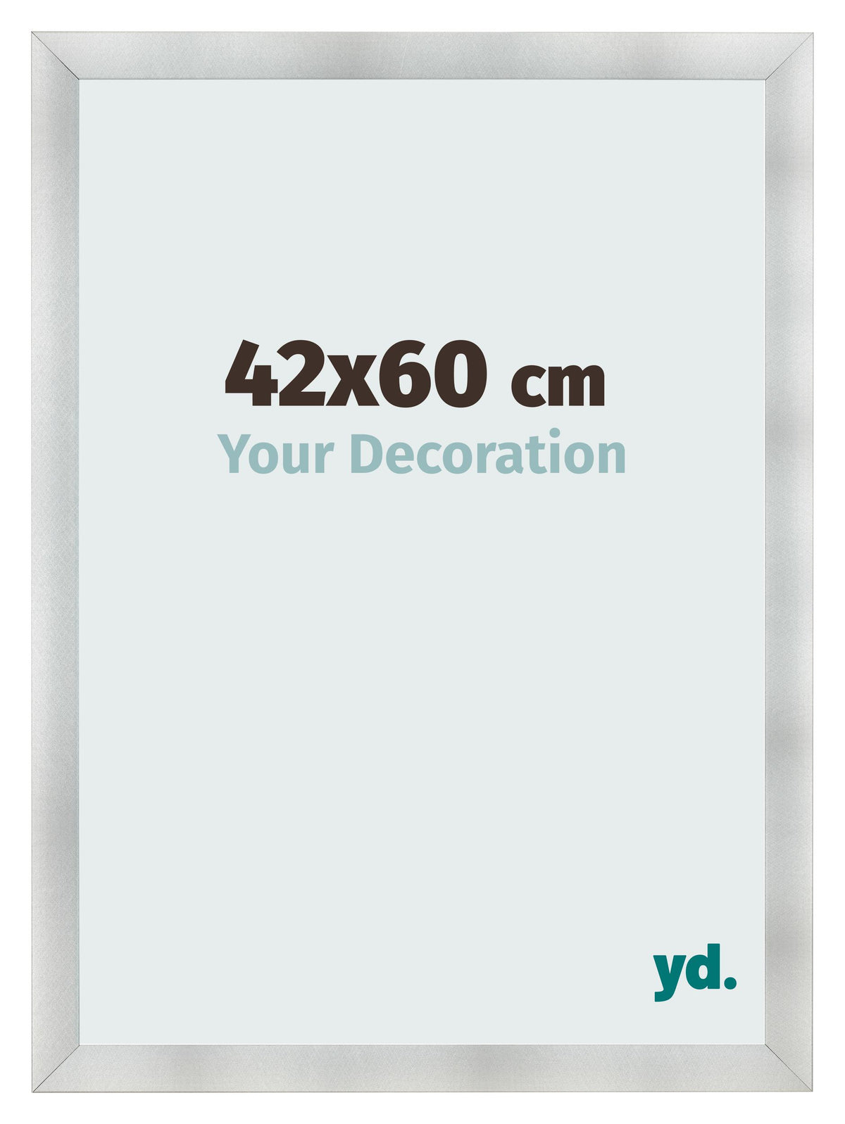 Photo Frame 42x60cm Aluminum Brushed MDF Pisa Front Size | Yourdecoration.com
