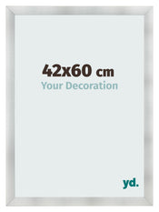 Photo Frame 42x60cm Aluminum Brushed MDF Pisa Front Size | Yourdecoration.com