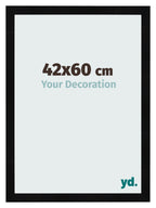 Photo Frame 42x60cm Black Silver Polished MDF Pisa Front Size | Yourdecoration.com