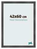 Photo Frame 42x60cm Black Silver Polished MDF Pisa Front Size | Yourdecoration.com