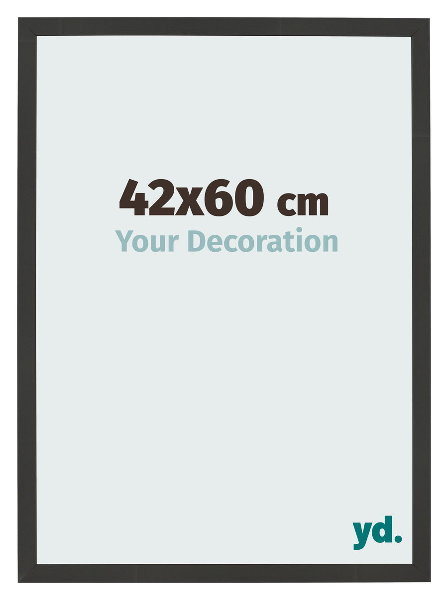 Photo Frame 42x60cm Black Woodgrain MDF Bologna Front Size | Yourdecoration.com