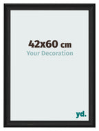 Photo Frame 42x60cm Black Woodgrain MDF Lazio Front Size | Yourdecoration.com